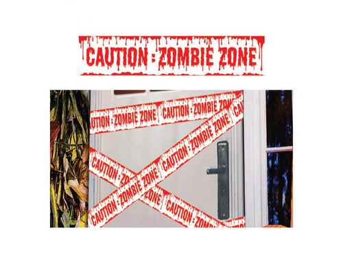 Dekoracja Taśma Caution: Zombie Zone 6mb - 1 szt.