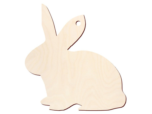 Zawieszka drewniana Zajączek - 10 cm - 1 szt.