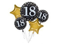 A bouquet of foil balloons for 18