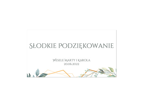 Wedding cake labels, 30 pcs