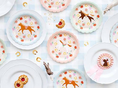 Paper plates Horses - 18 cm - 6 pcs