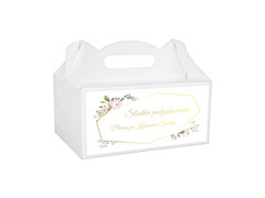 Decorative cake box white - 6 pc