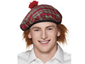 Szkocki beret z rudymi włosami