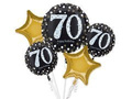 A bouquet of foil balloons for 70