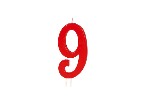 Numeral birthday candle "9" - 1 pc
