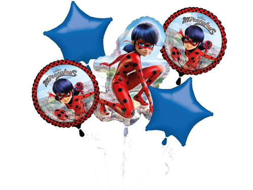 Miraculum foil balloon bouquet - 1 kpl.