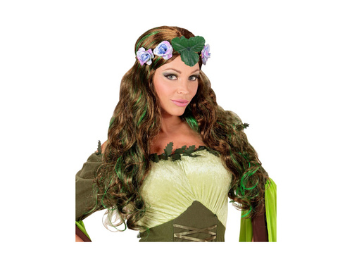 Peruka Matka Natura z opaską kwiatową