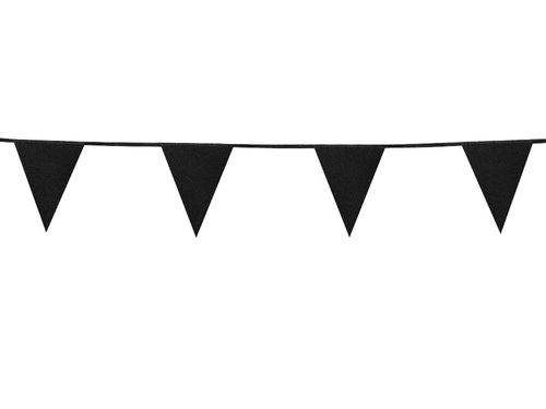 Baner flagi brokatowy czarny - 6 m - 1 szt.
