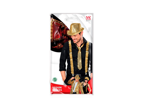 Złote cekinowe szelki