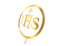 Cake topper IHS, gold - 1 pc