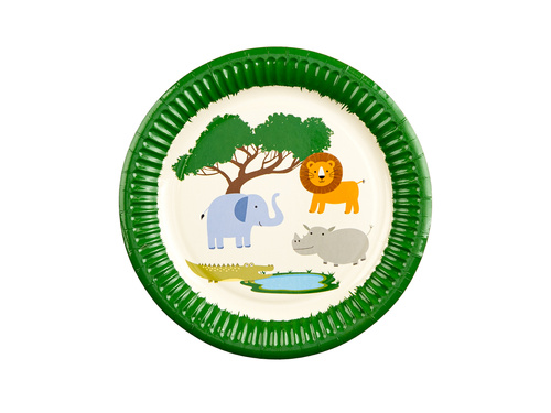 Safari birthday plates - 18 cm - 6 pcs.