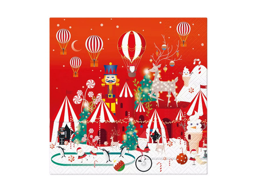 Serwetki bożonarodzeniowe Zimowa Kraina Czarów - 33 cm - 20 szt.