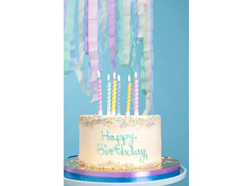 Birthday candles multicolor - 6 pcs