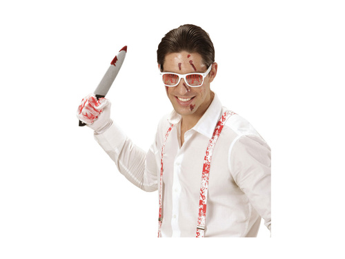 Zakrwawiony nóż zabawkowy - 30 cm