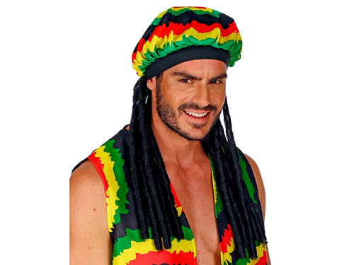 Jamaican hat with braids - 1 pc