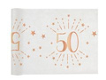 Table runner decoration printed for 50th birthday Sparkling pink gold - 30 cm x 5 m - 1 pc.