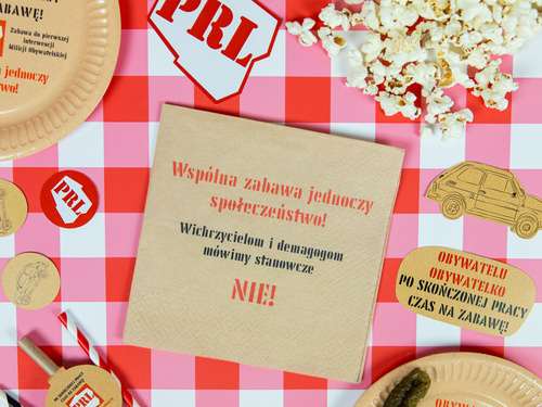 Serwetki urodzinowe PRL - 33 cm - 12 szt.