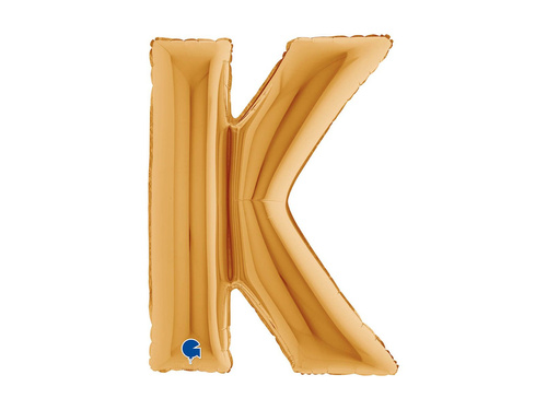 Balon foliowy literka K złoty - 40" - 1 szt.