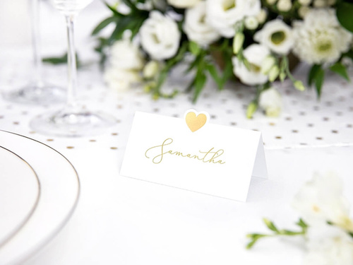 Business cards for the table Heart - 10 x 5 cm - 10 pcs.