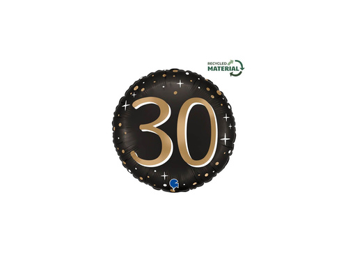Balon foliowy okrągły Sparkling 30 - 14" - 1 szt.