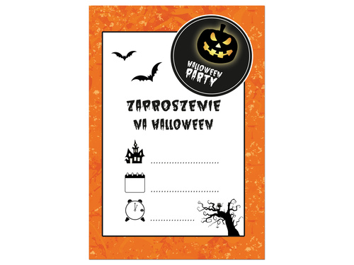 Haunted House Halloween invitations - 6 pcs.