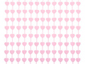 Curtain of hearts pastel pink - 100 x 200 cm