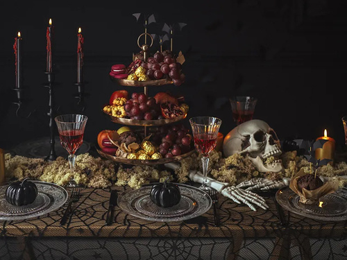 Obrus Pajęczyna na Halloween - 135 x 180 cm - 1 szt.