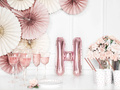 Foil balloon letter "H" pink and gold - 35 cm