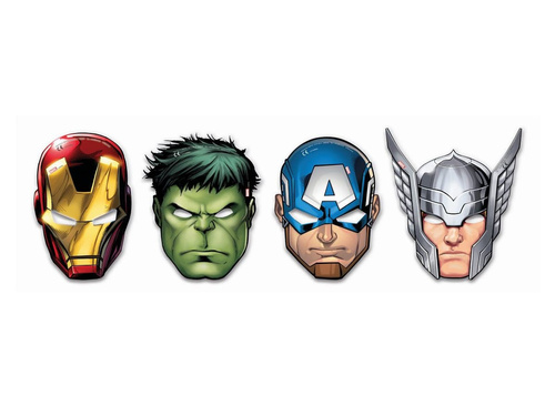 Avengers birthday masks - 6 pcs.