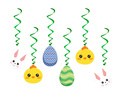 Hanging decoration MIX colorful pigs for Easter - 6 pcs.