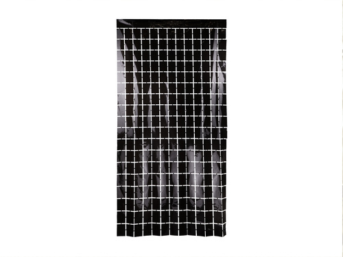 Kurtyna Kwadraty czarna - 100 x 200 cm - 1 szt.
