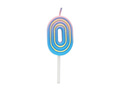 Świeczka cyferka Neon - 0 - zero