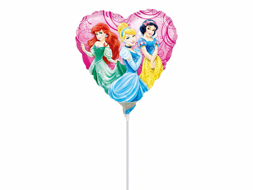 Balon foliowy do patyka Princess - 23 cm - 1 szt