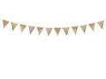 Brown flags banner with white printing - 210 cm - 1 pc.