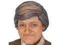 Bald pate with grey man's wig