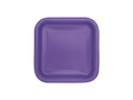 Square plates purple - 18 cm - 16 pcs.