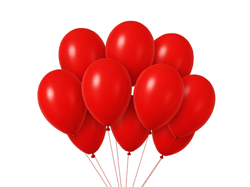 Balony lateksowe pastelowe czerwone - 10 szt.