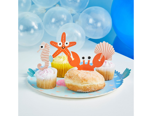 Pikery na tort Morska Kraina - 12 cm - 12 szt.