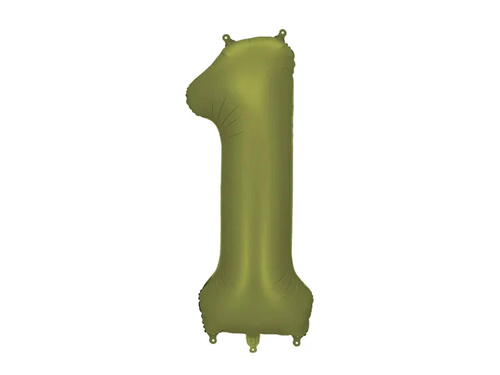 Number 1 Olive Foil Balloon - 86 cm - 1 pc