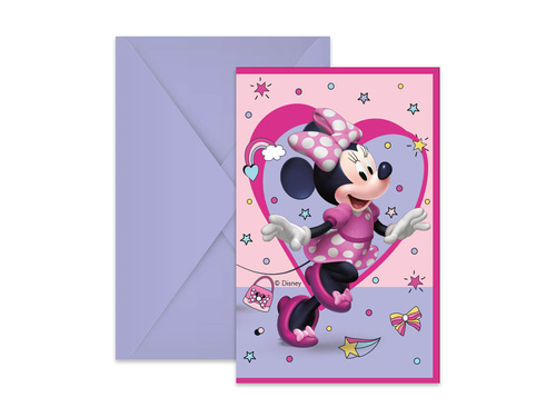 Minnie Mouse birthday invitations - 6 pcs.