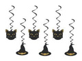 Hanging decoration auger Witch and cat - 6 pcs.