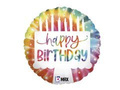 Balon foliowy urodzinowy Tort Happy Birthday - 46 cm - 1 szt.