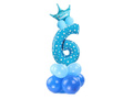 Set of balloons with the number six blue - 15 pcs.