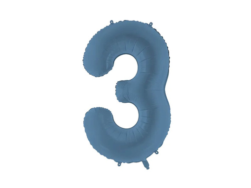 Number 3 Foil Balloon - 86 cm - 1 pc