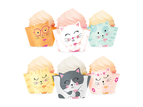 Cupcake papers Cats - 6 pcs.