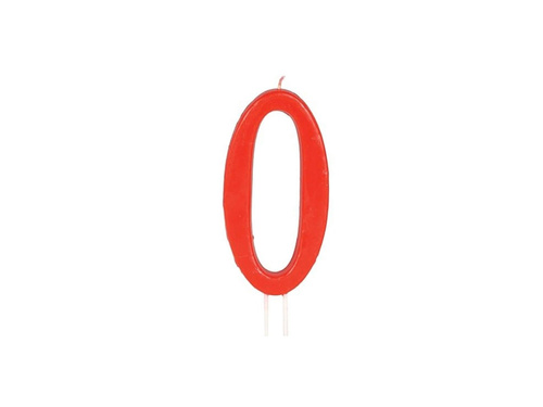 Numeral birthday candle "0" - 1 pc