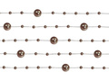 Brown pearl garland - 1,3 m - 5 pcs.