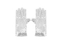 Rękawiczki karnawałowe z cekinami - 26 cm
