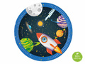 Talerzyki papierowe na urodziny Kosmos - 23 cm - 8 szt.