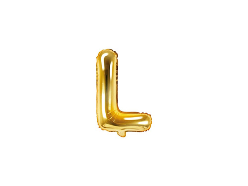 Foil balloon letter "L" gold - 35 cm